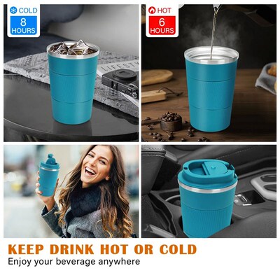 380ml/510ml Stainless Steel Coffee Cup Car Vacuum Flask Ther