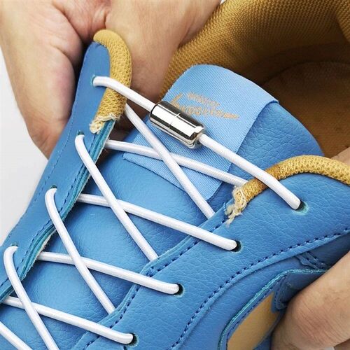 New Reflective Circular Elastic Shoe laces No Tie Shoelaces