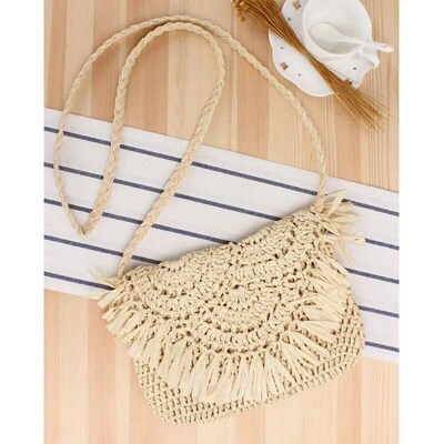 Summer Straw Bags For Women Handmade Tassel Beach Bags 2025
