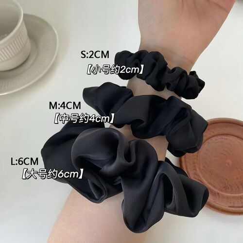 Oversize Satin Scrunchies Elastic Hair Ties Women Girls Big
