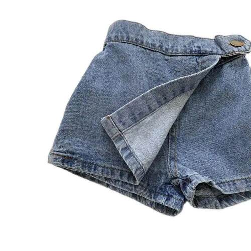 Korean Fashion New Summer Kids Girl Skirt Shorts Solid Elast