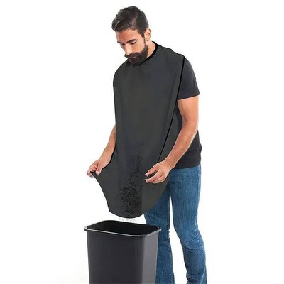 Male Shaving Apron Beard Catcher Cape Care Bib Face Shaved H