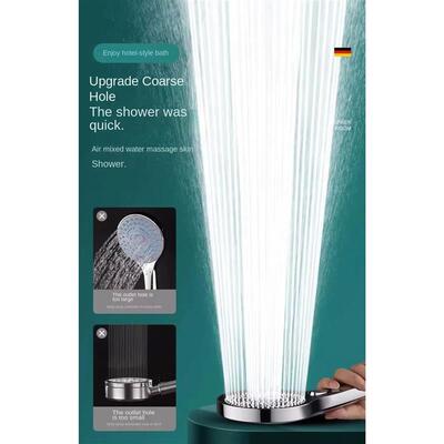 New 13CM Large Panel 3 Modes Shower Head High Pressure Water