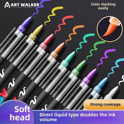 12/24/36/48Colors/set Acrylic Marker Pen Paint Brush Pen Pai
