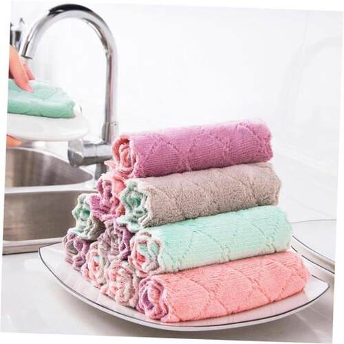 Kitchen Towels Dishcloths Coral Fleece Dish Towel Dish Rags