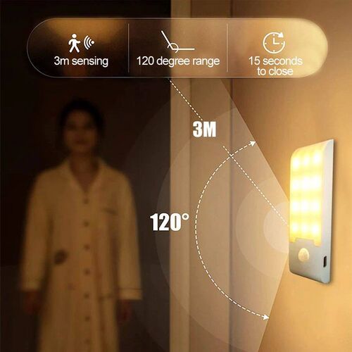 Rechargeable Night Light with Motion Sensor Led Lamp for Cor