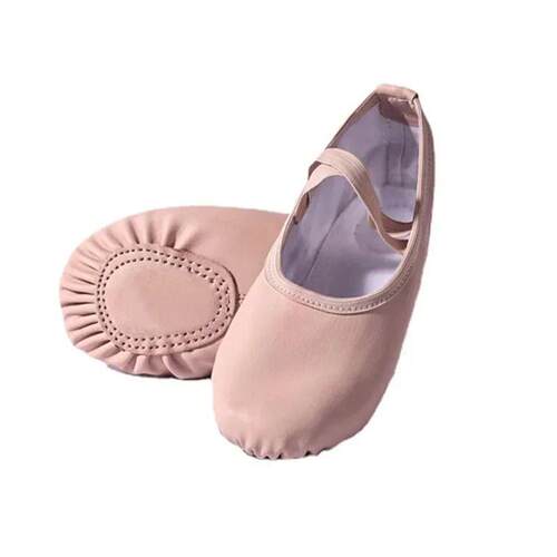 TOVEKIN PU Leather Ballet Slippers for Women, Professional D