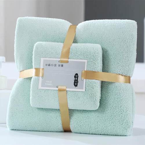 promotion 浴巾 face towel + bath towel set shower towel 2pcs