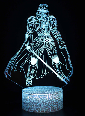Movie Star Wars 3D夜灯USB LED Lamp Colorful Night Light Gift