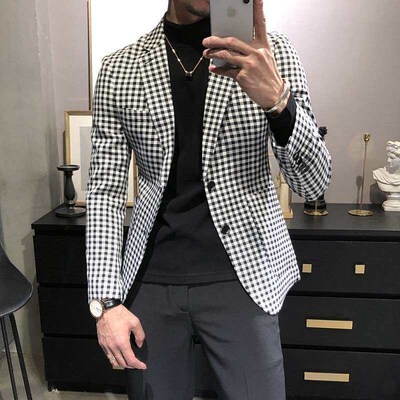 Casual Suit Mens Slim-fit Handsome New Arrival Mens Small