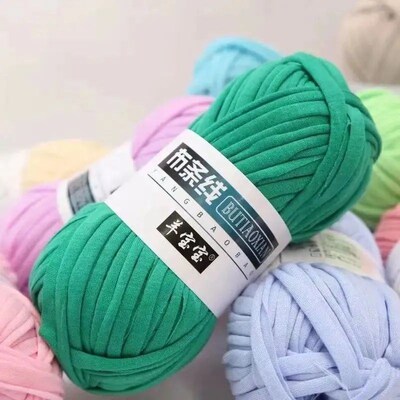 100g/ball 2cm Thick Cloth Yarn for Crochet Soft Colored Yarn