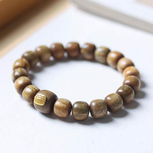 Argentine green sandalwood barrel beads DIY five rosary bead