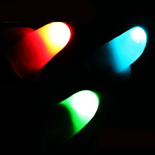 1 pair novelty glowing thumb light magic trick props glow da