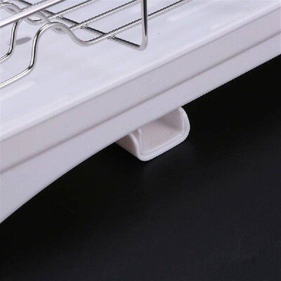 Stainless Steel Dish Drainer Drying Rack With 3-Piece Set