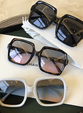 Vintage Oversize Square Sunglasses Women Luxury Brand Big Fr