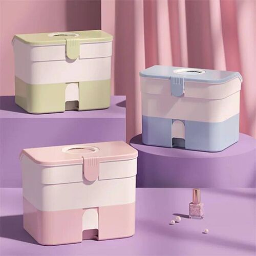Portable Double Layer Nail Polish Art Organizer Container Ma