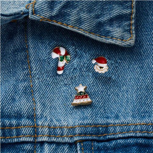 3pcs/set Christmas Gift For Women Men Brooches Enamel Pins S