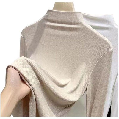 Modal Fleece Fine Threaded SemiHigh Collar Base Layer Fashio