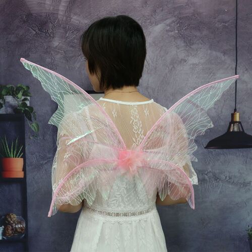 Kids Girls Fairy Wings Angel Cosplay Halloween Party Dress U