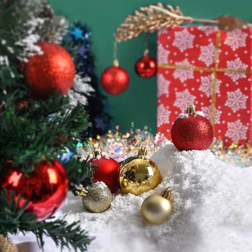 24Pcs Christmas Balls 4/6CM Big Ball Christmas Tree Pendant