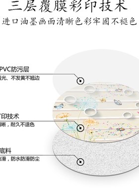 PVC防水防油防烫免洗圆形桌布圆桌垫餐桌布茶几垫软玻璃塑料台布