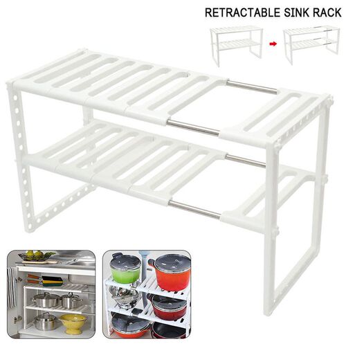 Holder Kitchen Shelf Organiser Floor Type Adjustable Extenda