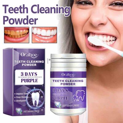 Purple Teeth Cleaning PowderFreshBreath Tartar Calculus Wh