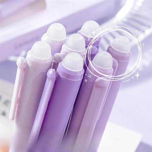 4PCS/Box Soft Cloud Grip Erasable Press Gel Pen ST Tip Quick