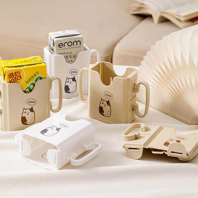 Childrens thermal milk cup with handle, anti-squeeze milk c