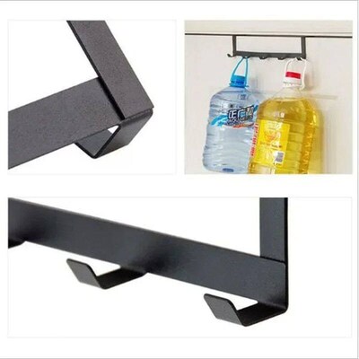 Hook Behind The Door Punch-free Five-row Wrought Iron Clothe