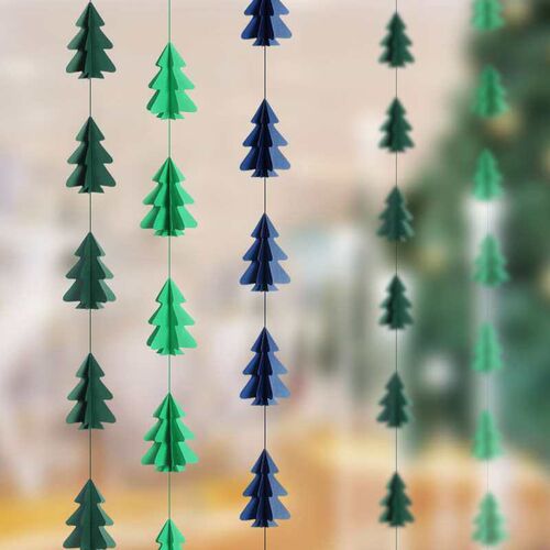 Christmas three-dimensional tee paper pendant shopping mall