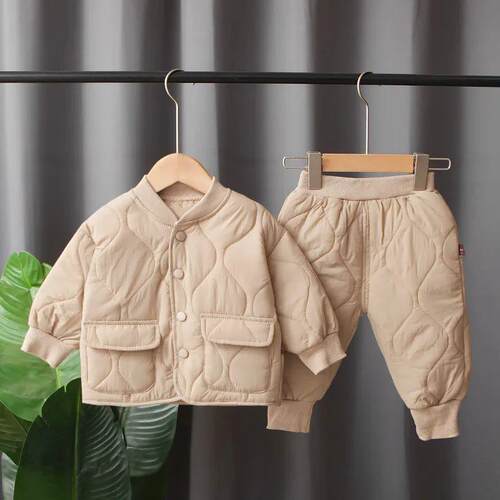 Winter Autumn Baby Boys Clothes Full Sleeve Solid Parkas Pan