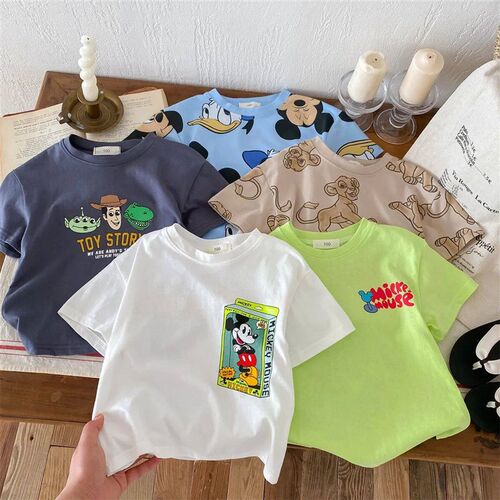 Mickey Kids Clothing Tees Summer Printed Cartoon Fashion Sho
