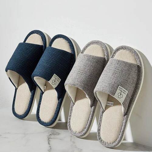 NEW Home Linen Slippers For Men In Spring&Autumn Comfortable