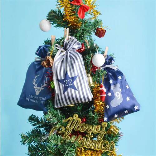 Christmas Decoration 2024 Advent Calendar 24pcs Gift Bags Ke