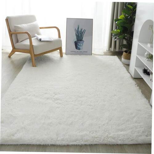 Fluffy Area Rugs for Bedroom Shaggy Floor Mat Carpet 地垫1