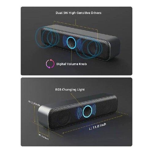 USB Computer Speakers Computer Sound Bar with Digital