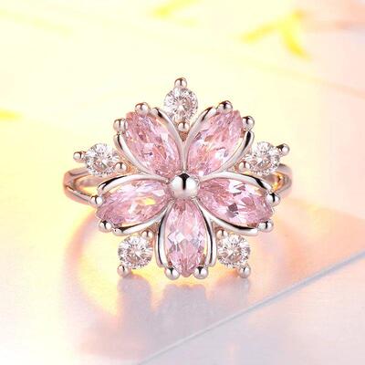Elegant Fashion Sakura Princess Engagement Rings for Bride J