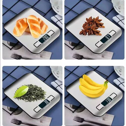 Digital Kitchen Scale LED Display 5kg/1g Stainless Steel Pan