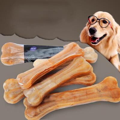 5 Inch Leather Cowhide Bone Molar Teeth Clean Stick Dog Chew