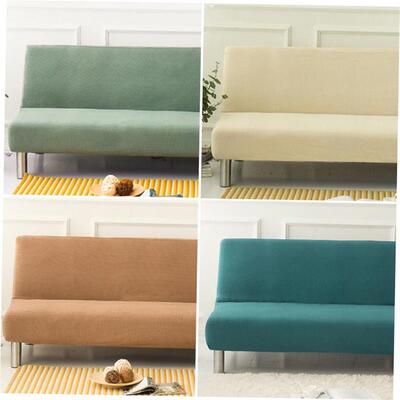 Folding armless sofa bed cover full stretch universal sofa 1
