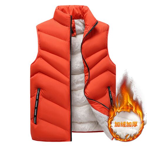 Mens Stylish Lamb Coat Vest Quilted Warm 2025 SpringFall