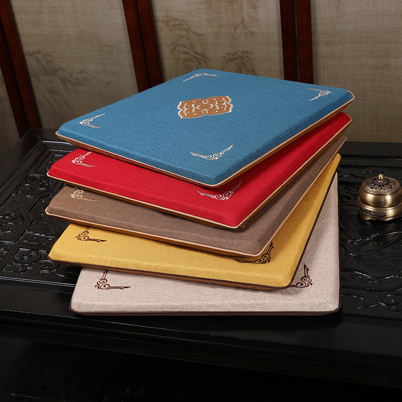 红木沙发坐垫实木椅子座垫圈椅茶椅餐椅垫防滑中式棉麻绣花可定做,居家布艺,椅垫,淘宝优惠券,粉丝福利购,淘宝优惠卷