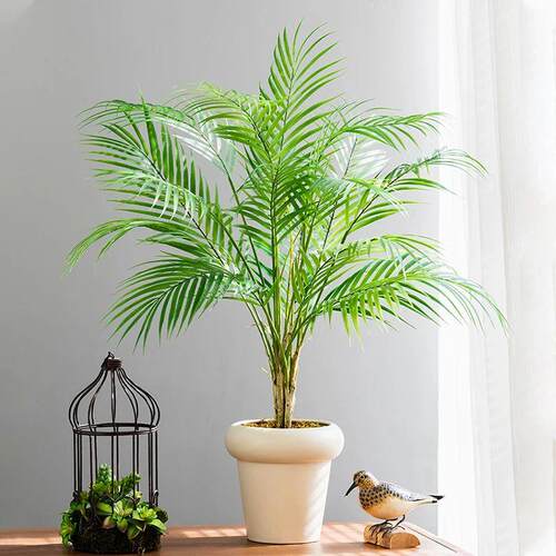 88 CM Tropical Artificial e Plants Palm Leaves Plastic Branc