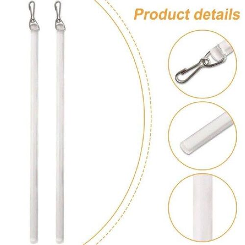 Set of 2 Clear 17Inch Curtain Operating Pull Rod for Window