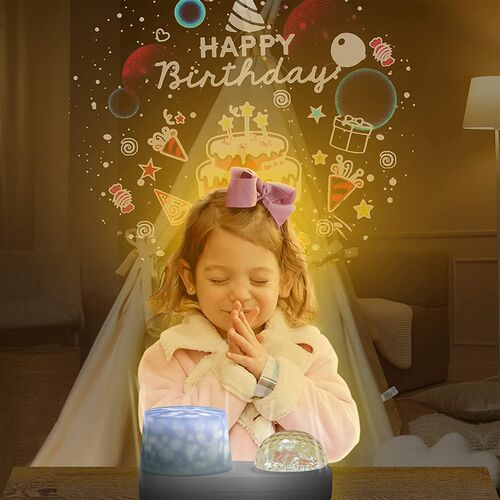 3D Galaxy Ocean Projector Night Light for Kids 12Pcs Theme F