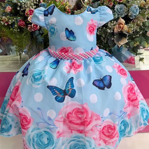 4-10 Years Kids Dress for Girls Wedding Tulle Lace Girl Dres