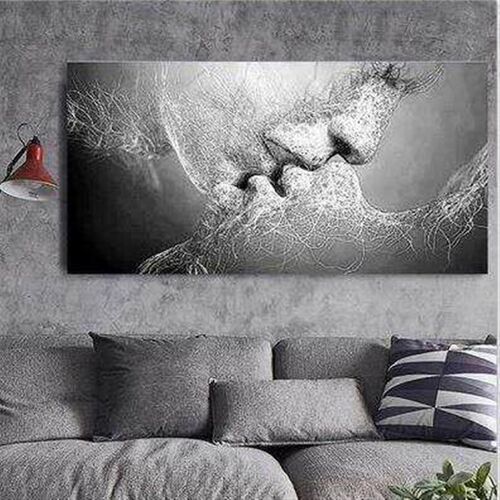 Black Canvas Painting Abstract Home Bedroom Decoration Wall