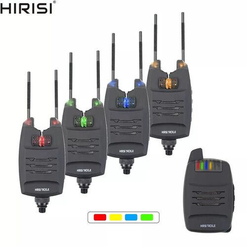 Hirisi 1+4 Carp Fishing Alarm Set Sounds and LED Alarming