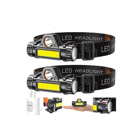 High Lumen COB LED Headlamp Super Bright Headlight Waterproo